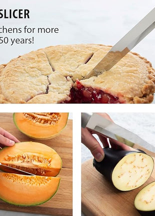 RADA Cutlery Slicer Knife (R107), 7" Stainless Steel Hollow Ground Blade, Made in USA, Silver Handle