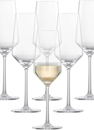 ZWIESEL GLAS Pure Champagne Glass (Set of 6), Champagne Flutes with Effervescent Point, Dishwasher-Safe Tritan Crystal Glasses, Made in Germany (10 Ounce)