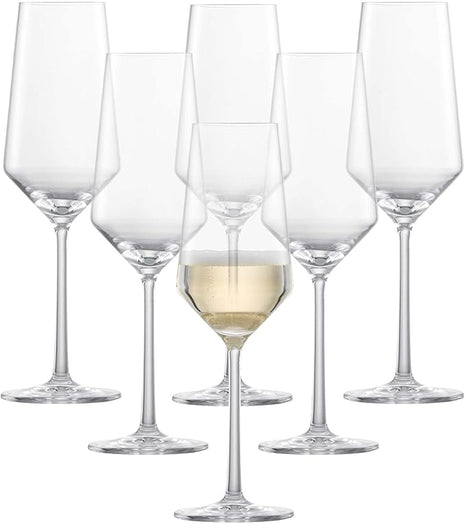 ZWIESEL GLAS Pure Champagne Glass (Set of 6), Champagne Flutes with Effervescent Point, Dishwasher-Safe Tritan Crystal Glasses, Made in Germany (10 Ounce)