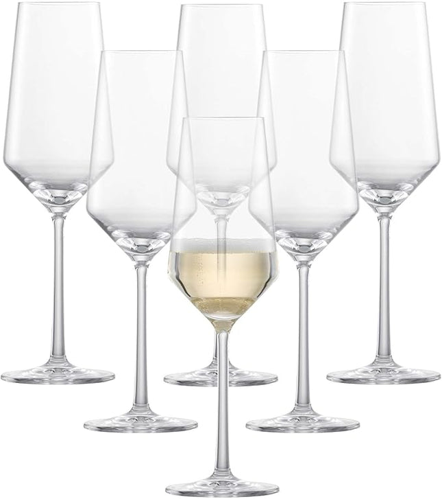 ZWIESEL GLAS Pure Champagne Glass (Set of 6), Champagne Flutes with Effervescent Point, Dishwasher-Safe Tritan Crystal Glasses, Made in Germany (10 Ounce)