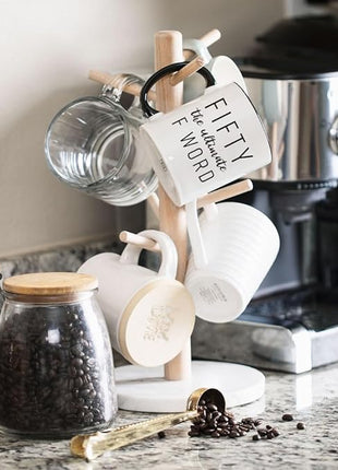 Gelid Fifty The Ultimate F Word - 50th Birthday Gifts for Women and Men - Funny Bday Gift Idea for Mom Dad Husband Wife - 50 Year Old Funny 11 oz Tea Cup Coffee Mug