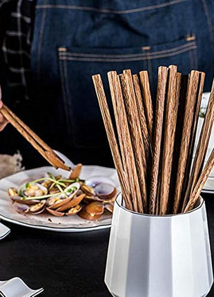 30-Pairs Wooden Chopsticks, Dishwasher Safe Chopstick,ReusableNatural Healthy, Chinese Classic Style for Kitchen, Dining Room, Gourmet, Noodles (9.8 Inch)