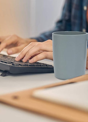 shopwithgreen 15 oz Wheat Straw Cup with Handles, Unbreakable Drinking Glasses Stackable | Reusable Water Tumbler, Mug Set for Coffee, Wine, Camping, BPA-Free | Dishwasher & Microwave Safe