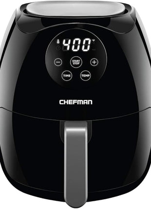 Chefman Digital 3.5 Quart Touch Screen Air Fryer Oven w/ Space Saving Flat Basket, Healthy Oil-Free Airfryer w/ 60 Minute Timer & Auto Shutoff, Dishwasher Safe Parts, BPA-Free, Black