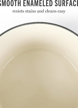 Martha Stewart Gatwick 4 Quart Enamel Cast Iron Dutch Oven - Grey