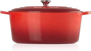 Le Creuset Enameled Cast Iron Signature Oval Dutch Oven, 15.5 qt., Cerise