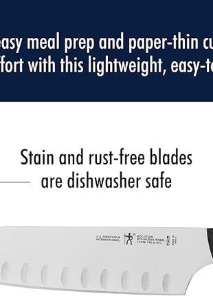 HENCKELS Solution Razor-Sharp 2-pc Knife Set, Santoku Knife 5 Inch, Santoku Knife 7 Inch, German Engineered Informed by 100+ Years of Mastery, Stainless Steel