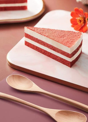 AOOSY Wooden Spoons for Cooking, 9 Inches 6 Pieces Japanese Natural Ellipse Wooden Spoon Set for Cooking Mixing Stirring Honey Tea Soda Dessert Coconut Bowl Nonstick Pots Kitchen