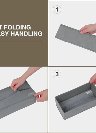 DIMJ drawer organizers for clothing, 16 Pack, Gray