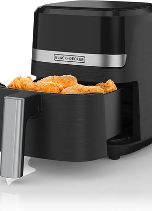 BLACK+DECKER Purifry 2QT Air Fryer, Crispy Deep Fried Taste without the Fat, Plus Bake, Dehydrate, and Keep Food Warm, Digital Touchscreen and Auto Shut-Off