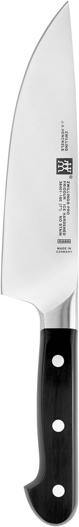ZWILLING J.A. Henckels 38401-180 Chef's Knife, 7", Black/Stainless Steel