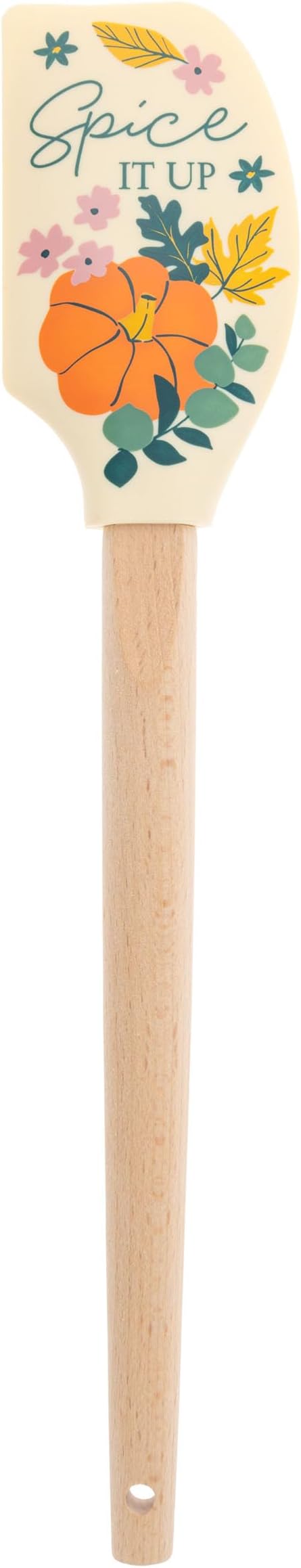 Karma, Silicone Spatula with Wood Handle Heat Resistant, Baking, cooking and Mixing Spatulas, Modern Farmhouse Kitchen Décor, Gift for Chef, Cooks, Housewarming Gift, Pumpkin