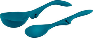 Rachael Ray Nonstick Kitchen Tools and Gadgets Lazy Spoon/Lazy Ladle Set, 2-Piece, Marine Blue, Small - 46834