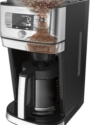 Cuisinart DGB-800C Fully Automatic 12-Cup Burr Grind & BrewTM Coffeemaker, Black/Silver, 1 Count, Silver