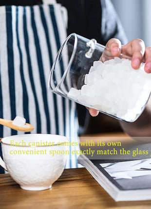 Spice Jars, Overnight Oats Containers with Airtight Lid and Spoon, Decorative Kitchen Canisters Set, Glass Storage Containers for Coffee, Tea, Sugar, Spice, Bath Salt, 1pcs (750ml)