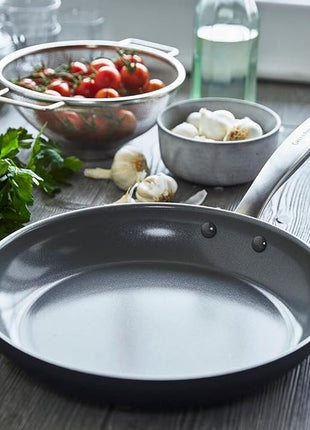 GreenPan Chatham Hard Anodized Healthy Ceramic Nonstick, 10" Frying Pan Skillet, PFAS-Free, Dishwasher Safe, Oven Safe, Gray