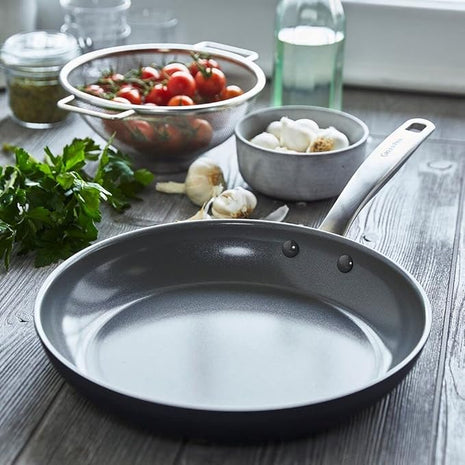 GreenPan Chatham Hard Anodized Healthy Ceramic Nonstick, 10" Frying Pan Skillet, PFAS-Free, Dishwasher Safe, Oven Safe, Gray