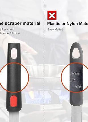 Tenta tenta kitchen Silicone Fish Spatula Turner Wide Pancake Spatulas for Nonstick Cookware Pans Omelette Egg Spatula 600°F Heat-Resistant Kitchen Silicone Utensils