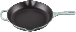 Le Creuset Enameled Cast Iron Signature Iron Handle Skillet, 10.25", Sea Salt