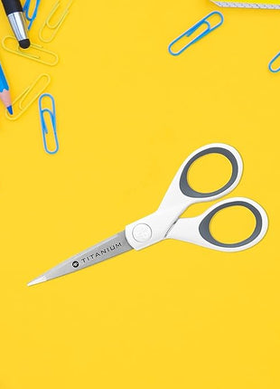 Westcott 5" Micro-Tip Fabric Scissors with Titanium-Bonded Blades - Ideal for Crafting, Sewing, and More