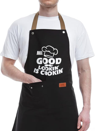 REHAVE Gifts for Dad from Daughter Son, Father's Day Gifts - Birthday, Thanksgiving Gift for Dad, Manly Gift for Friends - Funny Birthday Presents for Him, Brother, Funny Cooking Apron with Pockets