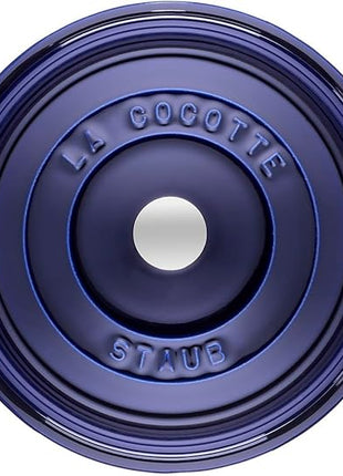 STAUB Cast Iron Roaster/Cocotte, Round, 5 L, Dark Blue, 26 cm