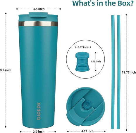 BJPKPK 30oz Tumbler With lid And Straw Stainless Steel Travel Coffee Mug Insulated Tumblers Cups,Laguna