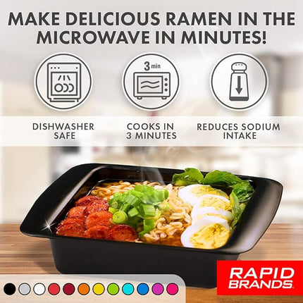 Rapid Ramen Cooker | Microwavable Cookware for Instant Ramen | BPA Free and Dishwasher Safe | Perfect for Dorm, Small Kitchen or Office | Teal, 2 Pack