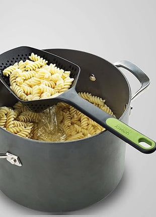 Joseph Joseph Scoop Colander Strainer Slotted Spoon, Large, Gray/Green