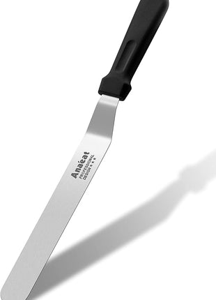 Anaeat Icing Spatula, Professional Cake Angled Offset Spatula with 10" Stainless Steel Blade - Thickened Frosting Knife with Durable Plastic Handle for Cake Decorating, Pastry & Baking