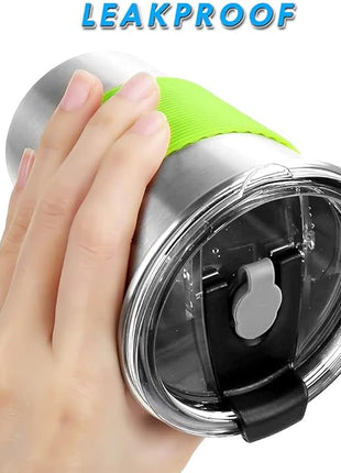 ShineMe Kids Cups with Straws and Lids, 12oz Spill Proof Toddle Straw Cups with Sleeves, Reusable Water Tumbler for Cold & Hot Drinks, Stainless Steel Sippy Cup 6 Pack