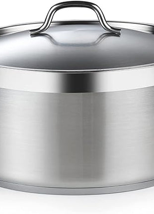 Cooks Standard Dutch Oven Casserole with Lid, 9 Quart Professional Stainless Steel Stockpots, Silver