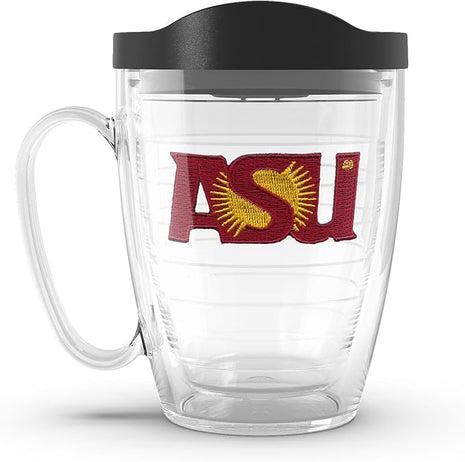 Tervis Made in USA Double Walled Arizona State Sun Devils Insulated Tumbler Cup Keeps Drinks Cold & Hot, 16oz Mug, ASU Emblem