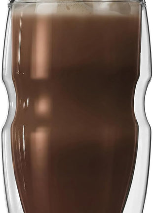 Ozeri Serafino Double Wall Insulated Beverage and Coffee Glasses, 12-Ounce, Set of 2