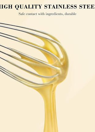 NileHome Stainless Steel Whisk Set 8" 10" 12" Kitchen Whisk Balloon Whisk Kitchen Wisk Wire Whisks for Cooking, Whisking, Blending, Beating, Stirring-3 Pack…