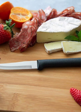 Rada Cutlery 3-Piece Cooking Essentials Knife Gift Set (G249), Stainless Steel Hollow Ground Blades, Made in USA, Black Handles