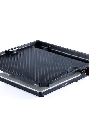 COOKKING - Master Grill Pro, Korean Traditional BBQ Grill Pan - Stovetop Nonstick Indoor/Outdoor Smokeless BBQ Cast Aluminum Grill Pan (MasterGrill Pro)