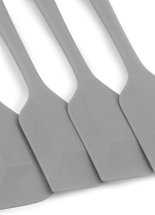 Silicone Spatula 4-piece Set, Heat-Resistant Non-stick Rubber Spatulas with Stainless Steel Core, Grey
