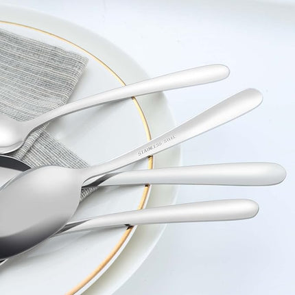 36 Pieces Teaspoons Set, 6.2 Inches Stainless Steel Teaspoons Silverware, Small Spoons, Mirror Polished & Dishwasher Safe, Tea Spoons Suitable for Home, Kitchen and Restaurant