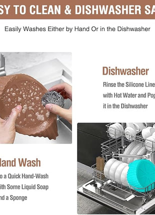 Air Fryer Silicone Liners for Ninja Air Fryer AF101 4 QT AF150 AF161 5.5 QT MAX XL, for COSORI/Gourmia/PowerXL/InstantPot/Philips 4QT and Most 3 to 5 QT Airfryers, Better than Parchment Paper Liners