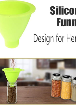 Spice Rack Organizer with 24 Empty Round Spice Jars, 396 Spice Labels with Chalk Marker and Funnel Complete Set, SWOMMOLY Spice Rack for Cabinet, Countertop or Wall Mount, Silver