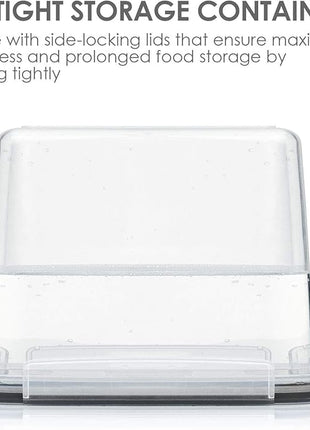 Vtopmart Food Storage Containers 3.3 quart / 3.6L, 4 Pieces BPA Free Plastic Airtight Canister for Flour, Sugar, Baking Supplies, with 4 Measuring Cups and 24 Labels,Black