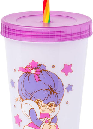 Silver Buffalo Rainbow Brite 4 pack Color Change Plastic Tumbler Set Featuring Rainbow Brite, Patty O’Green, La La Orange, and Shy Violet, 24 Ounces