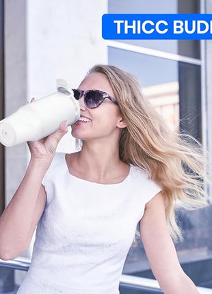 Frost Buddy Thicc Buddy - 40 oz Stainless Steel Vacuum Insulated Tumbler with Lid and Straw for Water - Travel Mug Cupholder Friendly - Gifts for Women Men Him Her (Texas Tea)