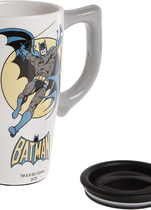 Spoontiques - Ceramic Travel Mugs - Batman Cup - Hot or Cold Beverages - Gift for Coffee Lovers
