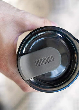 WACACO Octaroma Lungo Vacuum Insulated Coffee Mug, Double-wall Stainless Steel Travel Tumbler With Drinking Lid, 10 fl oz(300ml)， Dim Grey