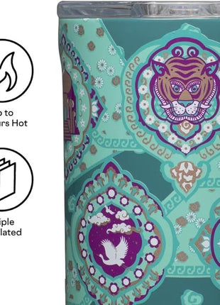 Corkcicle Disney Princess Coffee Mug - Stainless Steel Insulated Cup With Lid For Tea & Coffee - Durable Travel Mug - Eco-Friendly - BPA Free - Non-Slip Silicone Base - Easy Grip - 16 oz - Jasmine