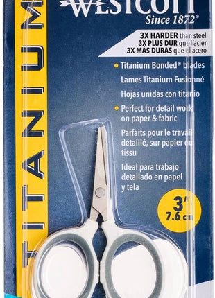 Westcott 3" Titanium Bonded Straight Scissors, Assorted Colors (15150)