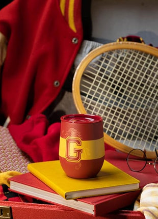 Corkcicle Stemless Insulated Wine Glass Tumbler - Keeps Beverages Cold 6 Hours & Hot 3 Hours - Stainless Steel - Easy-Grip - Summer Drinkware Gift - Keeps Drinks Ice Cold - 12 oz - Gryffindor