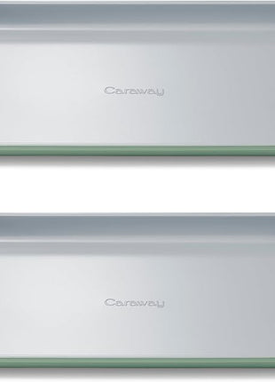 Caraway Nonstick Ceramic Small Baking Sheet Duo (9x13”) – Non-Toxic, PTFE & PFOA Free – Oven Safe – Aluminized Steel Core – Mini Sheet Pan for Baking, Roasting & More - Sage